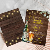 Rustiek Bier Liefde Is Brouwen Paar Douche Kaart