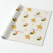 Rustiek Bij Kerst Inpakpapier (Uitgerold)