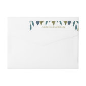 Rustiek blad bloemenbruiloft (Achterkant)