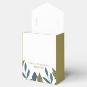 Rustiek blad bloemenbruiloft bedankdoosjes (Geopend)