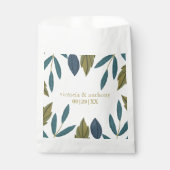 Rustiek blad bloemenbruiloft bedankzakje (Voorkant)