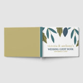 Rustiek blad bloemenbruiloft gastenboek (Volledig)