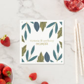 Rustiek blad bloemenbruiloft servet (Insitu)