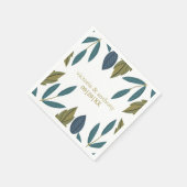 Rustiek blad bloemenbruiloft servet (Hoek)