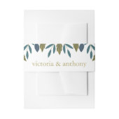 Rustiek blad bloemenbruiloft uitnodigingen wikkel (Voorkant Voorbeeld)