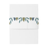 Rustiek blad bloemenbruiloft uitnodigingen wikkel (Achterkant Voorbeeld)