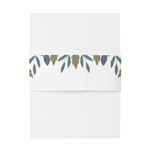 Rustiek blad bloemenbruiloft uitnodigingen wikkel (Achterkant Voorbeeld)