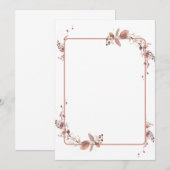 Rustiek blad cascade motief blanco kaart (Voorkant / Achterkant)