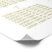 Rustiek blad Floral bruiloft zitgrafiek Poster (Hoek)