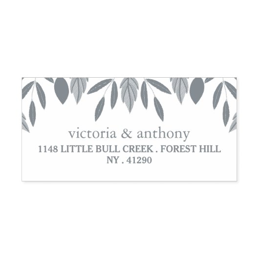 Rustiek blad Floral Zelfinktende Stempel (Design)