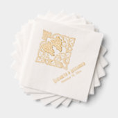 Rustiek Bladderige Bunch van Druiven Paar Naam Dat Folie Servetten (Insitu (Gestapeld))