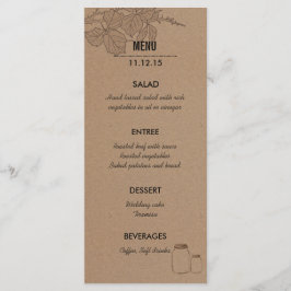 rustiek | Bladeren van Masonjar | Wedding Menu Rac