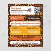 Rustiek bladontwerp, gazonverzorging flyer (Voorkant)