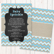 Rustiek Blauw Baby Sprinkle Invite / jongen baby s