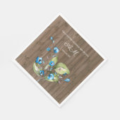 Rustiek Blauw Bloemen Gracias Por Celebrar mis Qui Servet (Hoek)