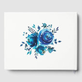 Rustiek Blauw Bloemen Land Schuur Bruiloft Gastenboek (Achterkant)