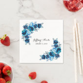 Rustiek Blauw Bloemen Land Schuur Bruiloft Servetten (Insitu)