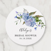 Rustiek Blauw Bloemen Vrijgezellenfeest Favor Tags