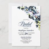 Rustiek Blauw Bloemen Vrijgezellenfeest Kaart (Voorkant)