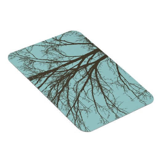 Rustiek Blauw Bruine Boom Branches Magneet (Rechterzijde)