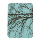 Rustiek Blauw Bruine Boom Branches Magneet (Verticaal)