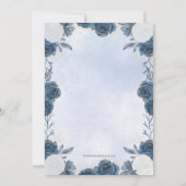 Rustiek Blauw Chinoiserie Tea Party Vrijgezellenfe Kaart (Achterkant)