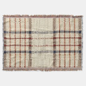 Rustiek blauw en beige geplakt patroon deken (Voorkant)