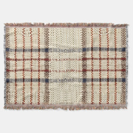 Rustiek blauw en beige geplakt patroon deken