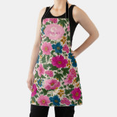 Rustiek Blauw en Roze Bloempatroon Schort (Insitu)