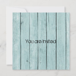 Rustiek blauw faux hout Baby shower Kaart