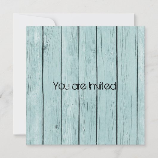 Rustiek blauw faux hout Baby shower Kaart (Voorkant)