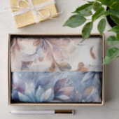 Rustiek Blauw Geïnspireerd Bloemweefsel Papier (Geschenk)