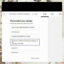 Rustiek Blauw Gevist Ontwerp Baby shower Boy
