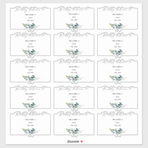 Rustiek Blauw Gom Eucalyptus Gastadres Sticker