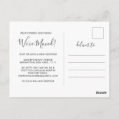 Rustiek Blauw Hout Nieuw Adres Verhuisaankondiging Briefkaart (Achterkant)