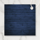 Rustiek Blauw Hout Roze Bloemen Bruiloft Dank u Bedankjes Labels (Achterkant)