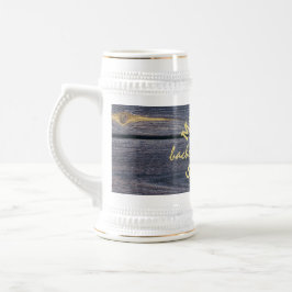 Rustiek Blauw Hout | Verlovingsweekend Monogram Bierpul