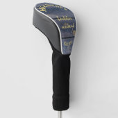 Rustiek Blauw Hout | Verlovingsweekend Monogram Golfheadcover (Schuin)