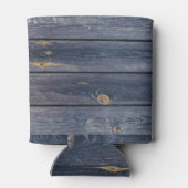 Rustiek blauw hout | Vrijgezellenweekend monogram Blikjeskoeler (Achterkant)