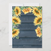 Rustiek Blauw Hout Zonnebloem Ik Doe BBQ Vrijgezel Kaart (Achterkant)