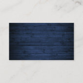 Rustiek Blauw Houten Kant Bruiloft Registry Invoeg Informatiekaartje (Achterkant)