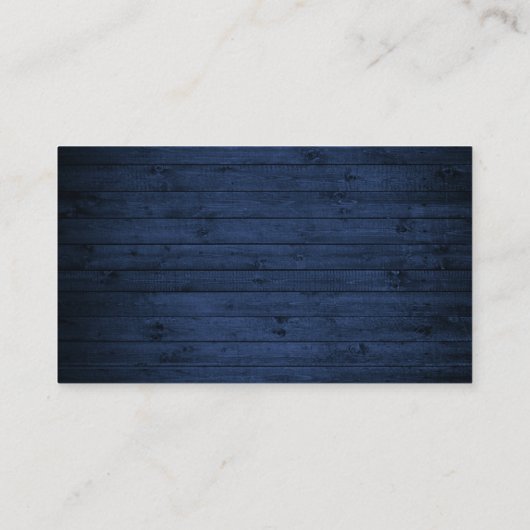 Rustiek Blauw Houten Kant Bruiloft Registry Invoeg Informatiekaartje (Achterkant)
