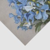 Rustiek Blauw Iris Boeket Tissuepapier (Detail)