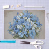 Rustiek Blauw Iris Boeket Tissuepapier (Craft)