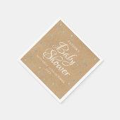 Rustiek Blauw Liefde Harten Baby Jongen Douche / S Servet (Hoek)