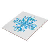 Rustiek blauw natuur. tegeltje (Zijkant)