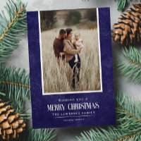 Rustiek Blauw Paarse Winter Kerstfoto