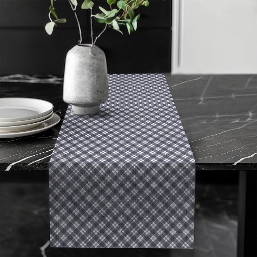 Rustiek Blauw Plaid Tafelloper voor Home Decor