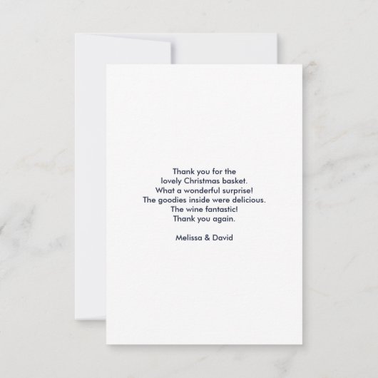 Rustiek Blauw Rendier Land Kerstmis Dank u Bedankkaart (Achterkant)