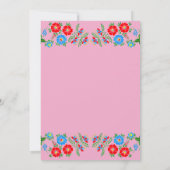 Rustiek Blauw Rood Rozen Bloemen Meisje Baby showe Kaart (Achterkant)